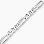 Bracelet Vivian Maille Alternee 1/3 Argent Blanc - Bracelets mailles Homme | Marc Orian