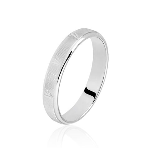 Alliance Sude Ruban Plat Or Blanc - Alliances Famille | Marc Orian