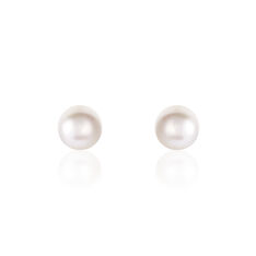 Boucles D'oreilles Puces Ursulina Or Jaune Perle De Culture - Clous d'oreilles Femme | Marc Orian