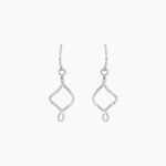 Boucles D'oreilles Pendantes Louison Argent Blanc - Pendantes Femme | Marc Orian