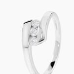 Bague Trilogie Or Blanc Diamant - Bagues fian&ccedil;ailles Femme | Marc Orian
