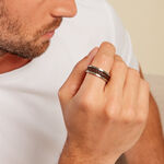 Bague Ally Acier Blanc - Bijoux fantaisie Homme | Marc Orian