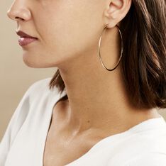 Créoles Ada Lisse Plaqué Or Jaune - Boucles d'oreilles Créoles Femme | Marc Orian