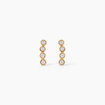 Boucles D'Oreilles Puces Emiliana Plaqu&eacute; Or Jaune Oxyde De Zirconium - Puces Femme | Marc Orian