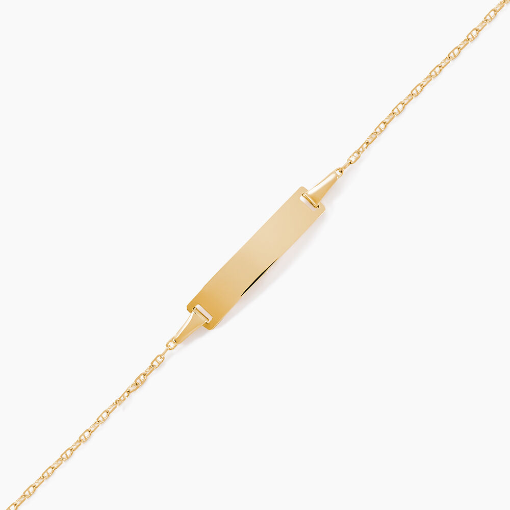 Bracelet Identit&eacute; Esta Maille For&ccedil;at Or Jaune - Gourmettes Enfant | Marc Orian