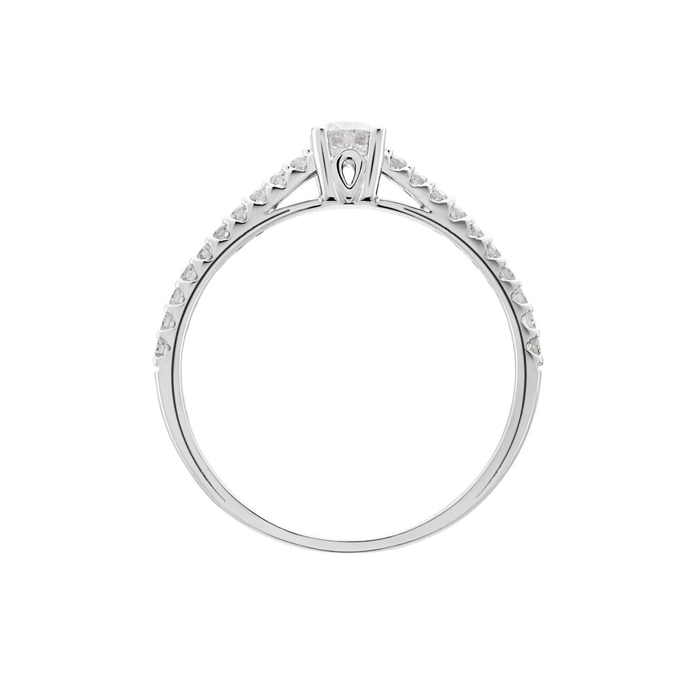 Bague Solitaire Or Blanc Nyala Diamants - Solitaires Femme | Marc Orian