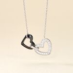 Collier Lineth Argent Blanc C&eacute;ramique Oxyde De Zirconium - Colliers avec pierres Femme | Marc Orian