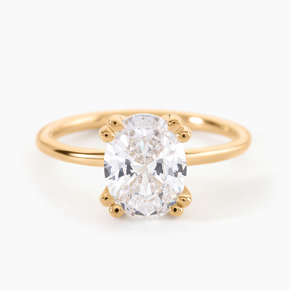 Bague Solitaire Liber Plaqu&eacute; Or Jaune Oxyde De Zirconium - Bijoux fantaisie Femme | Marc Orian
