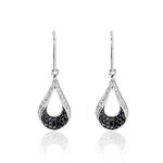 Boucles D'oreilles Pendantes Romanne Or Blanc Diamant - Pendantes Femme | Marc Orian