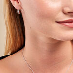 Cr&eacute;oles Dua Argent Blanc Oxyde De Zirconium - Boucles d'oreilles pampille Femme | Marc Orian