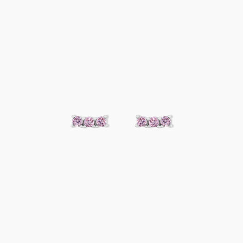 Boucles D'oreilles Puces Mai-ly Argent Blanc Oxyde De Zirconium - Nouveautés Femme | Marc Orian