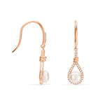 Boucles D'oreilles Pendantes Majida Argent  Perle De Culture Et Oxyde - Pendantes Femme | Marc Orian