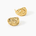 Boucles D'Oreilles Puces Nelie Acier Jaune - Cr&eacute;oles Femme | Marc Orian