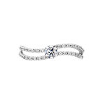 Bague Vrille Double Or Blanc Oxyde De Zirconium - Solitaires Femme | Marc Orian