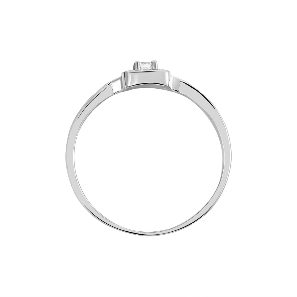 Bague Abani Or Blanc Diamant - Solitaires Femme | Marc Orian