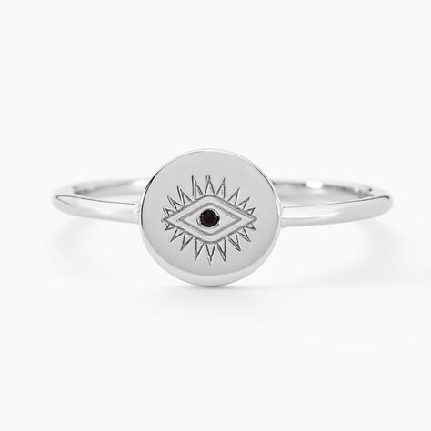 Bague Dristie Argent Blanc Turquoise - Bagues de promesse Femme | Marc Orian