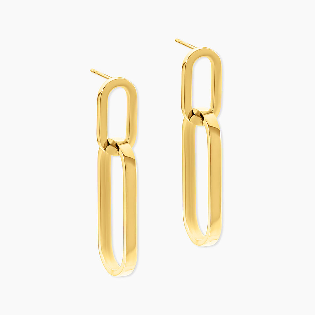 Boucles D'oreilles Pendantes Manille Acier Jaune - Pendantes Femme | Marc Orian