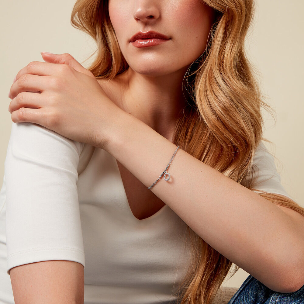 Bracelet Satheen Argent Blanc Oxyde De Zirconium - Bracelets fantaisie Femme | Marc Orian