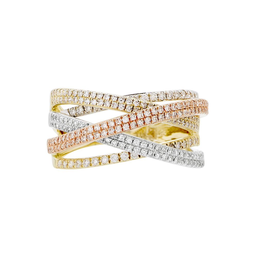 Bague Melani Or Tricolore Diamant - Bagues pierres précieuses Femme | Marc Orian