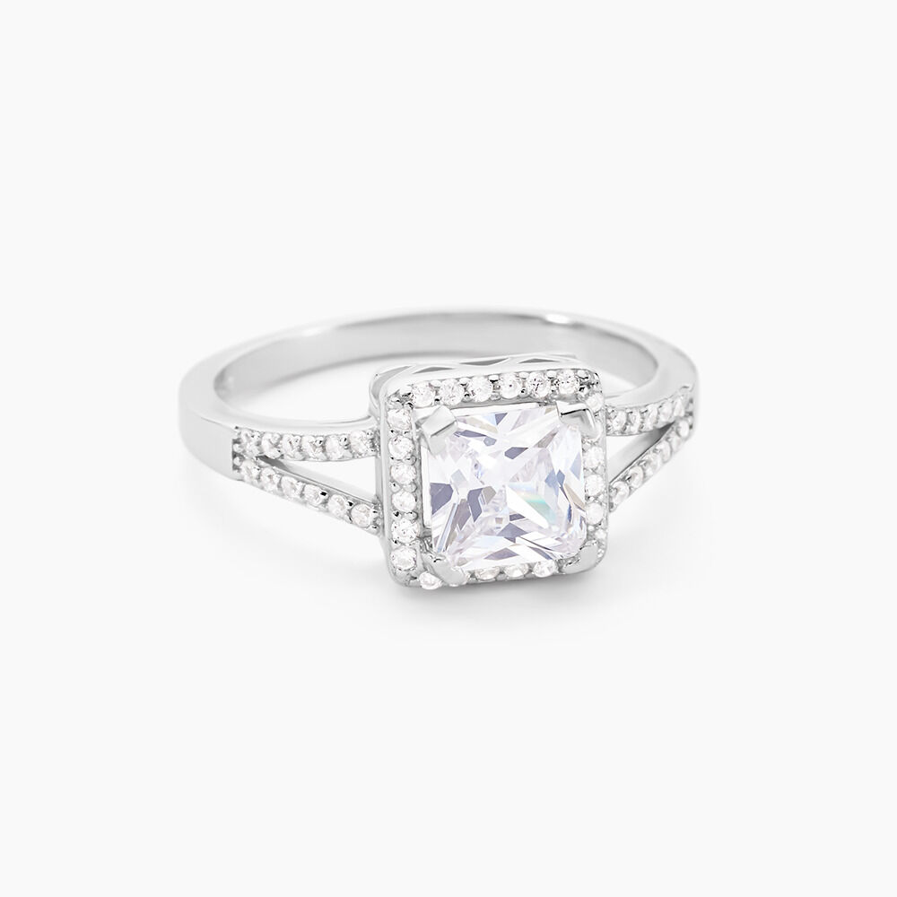 Bague Solitaire Wilona Argent Blanc Oxyde De Zirconium - Bijoux fantaisie Femme | Marc Orian