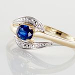 Bague Or Jaune Connor Saphir Diamants - Solitaires Femme | Marc Orian