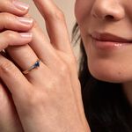 Bague Skylar Or Bicolore Saphir Diamant - Solitaires Femme | Marc Orian