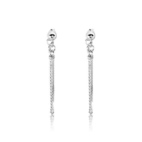 Boucles D'oreilles Pendantes Argent Blanc Novia - Pendantes Femme | Marc Orian