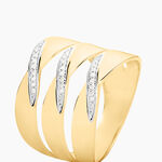 Bague Catharine 3 Rangs Or Jaune Diamant - Bagues pierres pr&eacute;cieuses Femme | Marc Orian