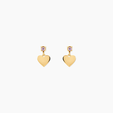 Boucles D'oreilles Pendantes Or Jaune Marie Lou Oxyde De Zirconium - Pendantes Enfant | Marc Orian
