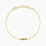 Bracelet Poem Argent Jaune P&eacute;ridot - Bracelets fantaisie Femme | Marc Orian