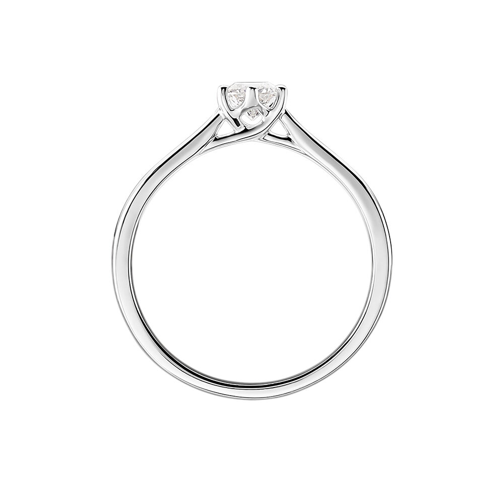 Bague Solitaire Athena Or Blanc Diamant - Parures de mariage Femme | Marc Orian