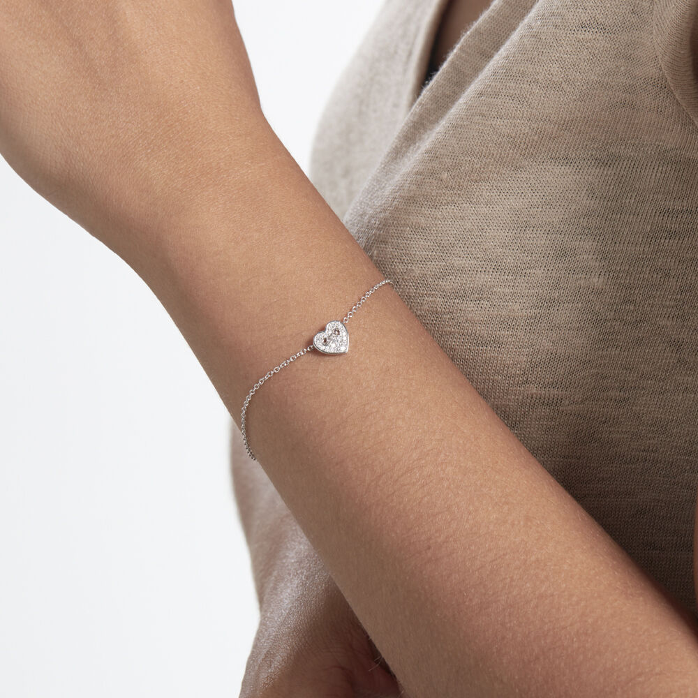 Bracelet Eliza Argent Blanc Oxyde De Zirconium - Bracelets chaînes Femme | Marc Orian