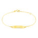 Bracelet Identité Gaspardine Maille Forçat Or Jaune - Gourmettes Enfant | Marc Orian