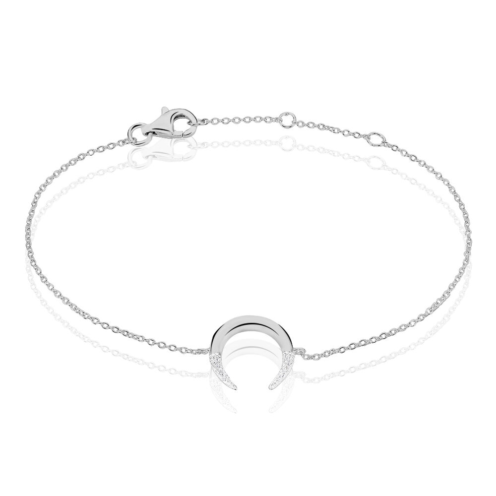 Bracelet Gemilina Argent Blanc Oxyde De Zirconium - Bracelets chaînes Femme | Marc Orian