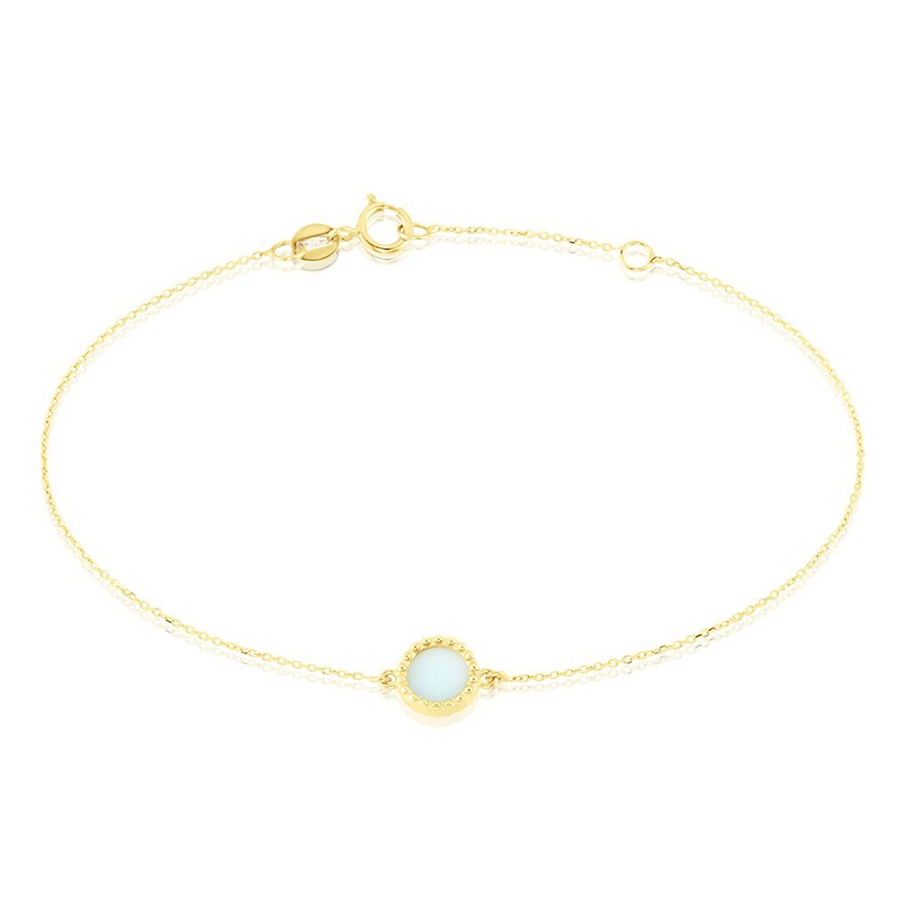 Bracelet Heida Or Jaune Amazonite - Bracelets Medailles Femme | Marc Orian