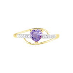 Bague Silucia Or Jaune Amethyste Et Oxyde De Zirconium - Bagues pierres fines Femme | Marc Orian