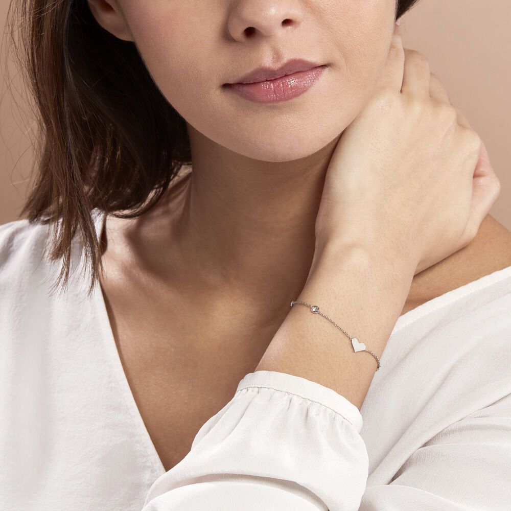 Bracelet Rana Argent Blanc Oxyde De Zirconium - Bracelets chaînes Femme | Marc Orian