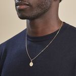 Pendentif Ange Rond Cisele Or Jaune - M&eacute;dailles et m&eacute;daillons Famille | Marc Orian
