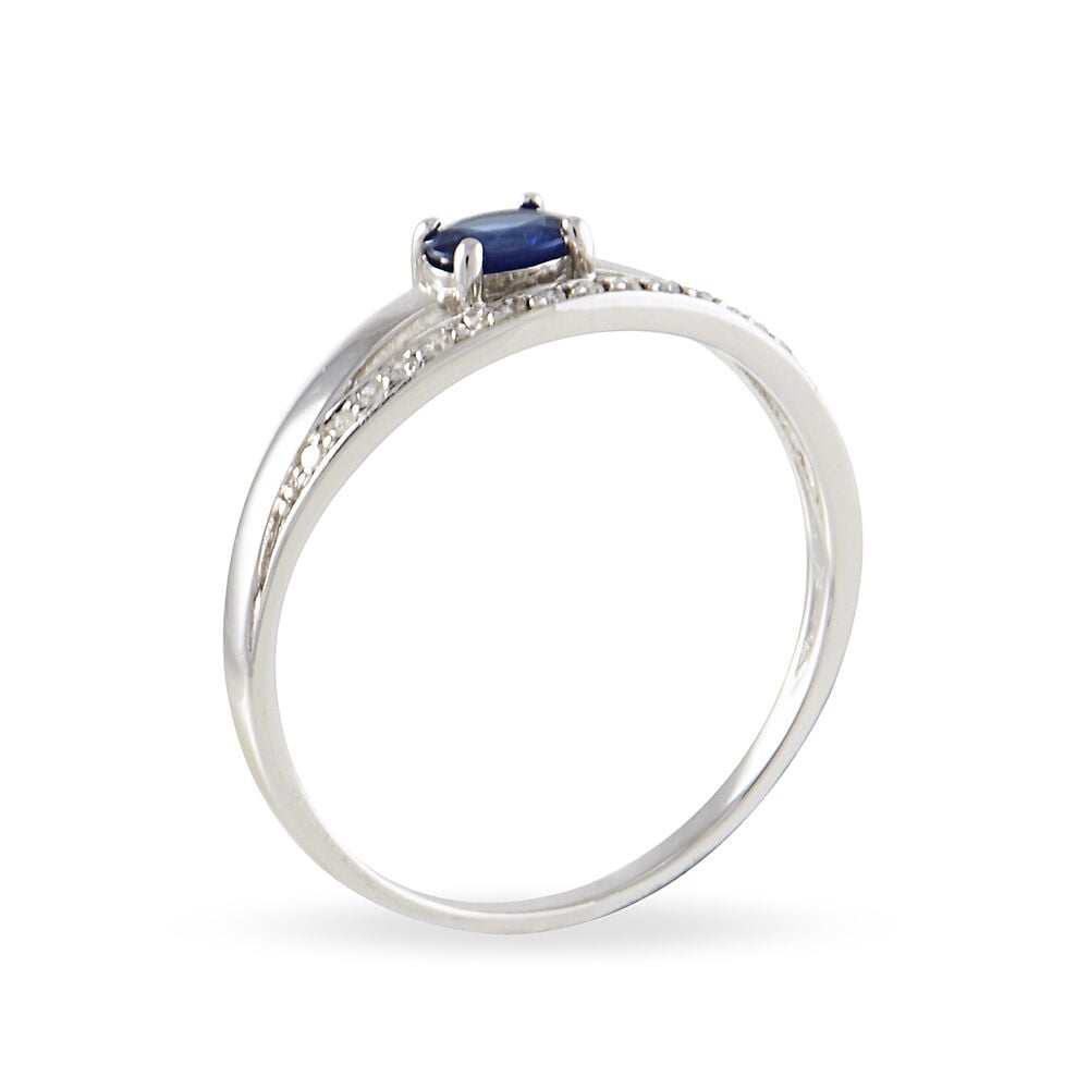 Bague Marie-roselyne Or Blanc Saphir Et Diamant - Solitaires Femme | Marc Orian