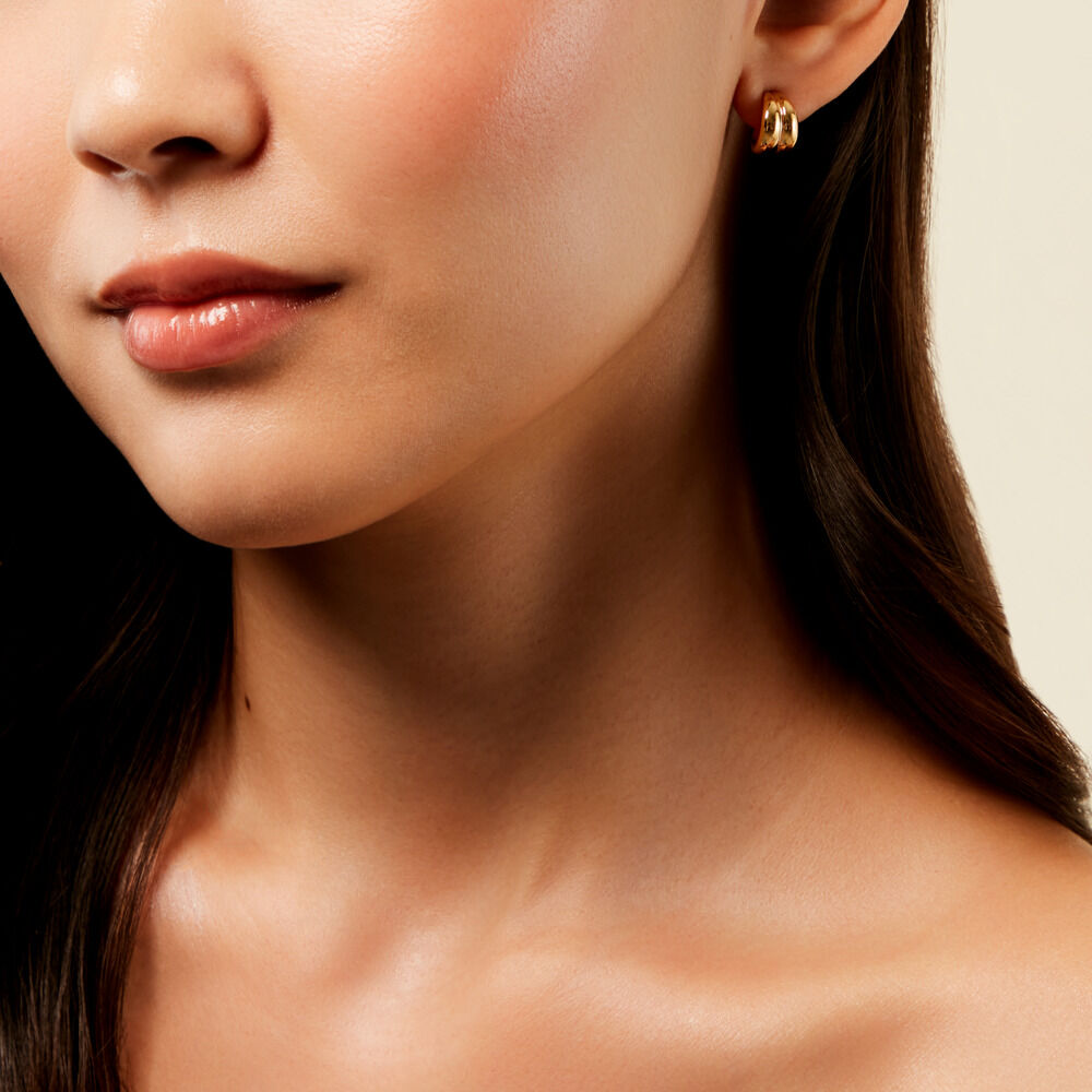 Créoles Dionna Plaqué Or Jaune - Créoles Femme | Marc Orian