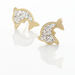 Boucles D'oreilles Puces Eleanor Dauphin 0 Or Jaune Strass - Puces Femme | Marc Orian