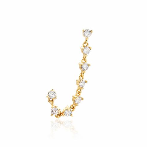 Bijou D'oreille Unitaire Odell Plaqué Or Jaune Oxyde De Zirconium - Piercings d'oreilles Femme | Marc Orian