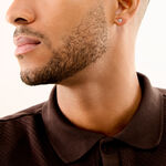 Boucles D'Oreilles Puces Iarfhlaith Or Blanc Oxyde De Zirconium - Puces Homme | Marc Orian