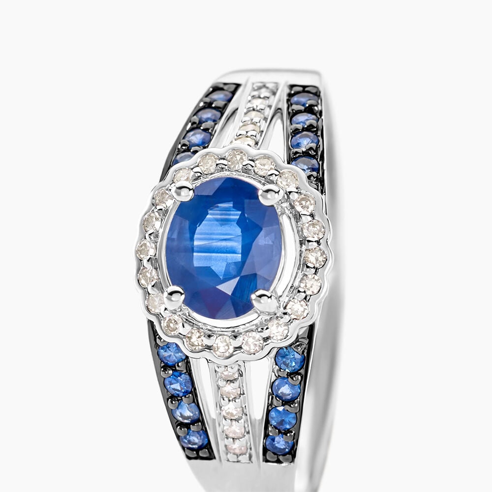 Bague Taliya Or Blanc Saphir Diamant - Solitaires Femme | Marc Orian