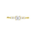 Bague Solitaire Accompagn&eacute; Or Jaune Antonette Oxyde De Zirconium - Solitaires Femme | Marc Orian