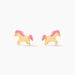 Boucles D'oreilles Puces Heldea Cheval Or Jaune