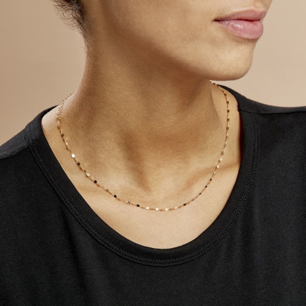 Chaîne Camelie Maille Lumina Or Jaune - Chaines Femme | Marc Orian
