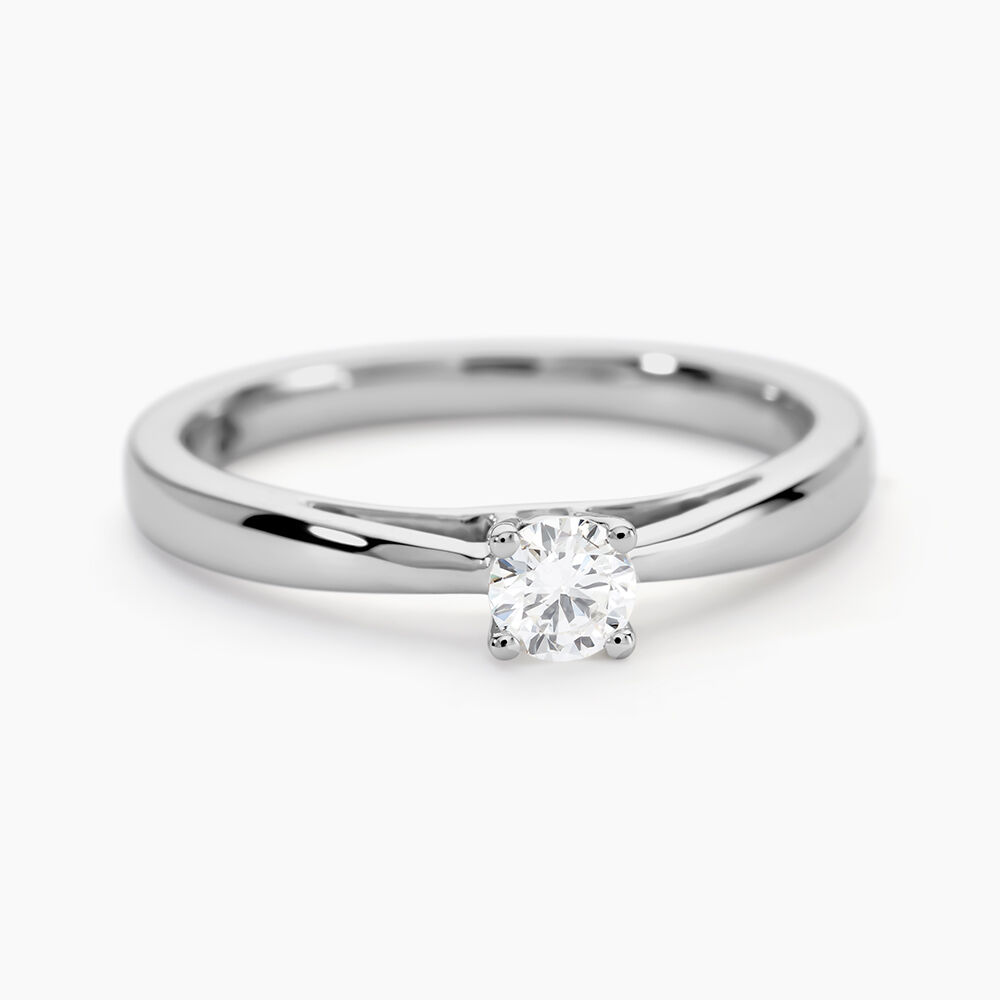 Bague Solitaire Iris Or Blanc Diamant - Solitaires Femme | Marc Orian