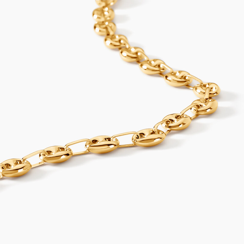 Bracelet Maille Dami Maille Grain De Caf&eacute; Or Jaune - Bracelets mailles Homme | Marc Orian