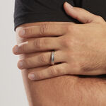 Alliance Isidro Ruban Sable Or Blanc - Alliances duo Unisex | Marc Orian